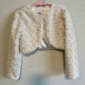 Bonnie Jean Ivory Faux Fur Jacket